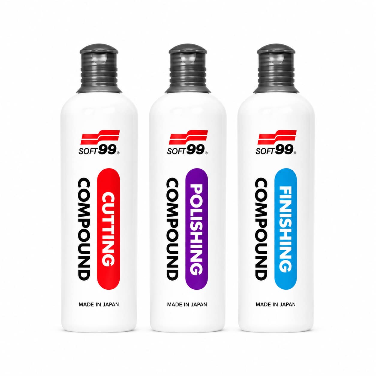 SOFT99 COMPLETE PROFESSIONAL 3 STEPS PAINT CORRECTION COMPOUND PACK-JAPAN