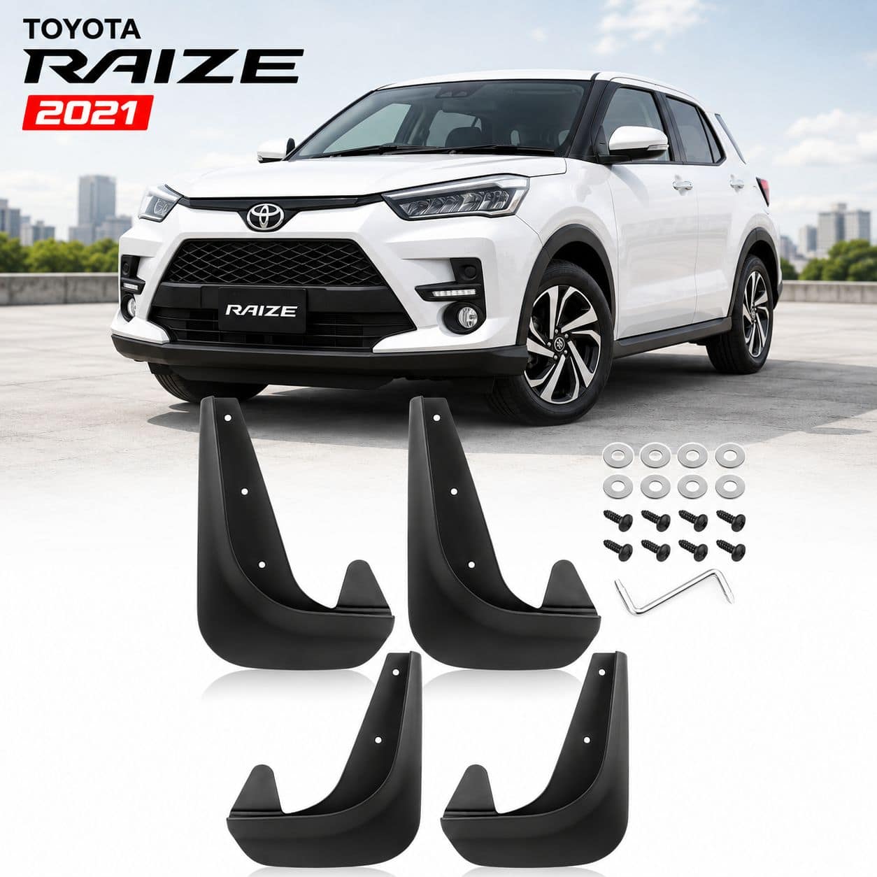 MUD FLAPS FOR TOYOTA RAIZE (2020-ON)-OEM QUALITY