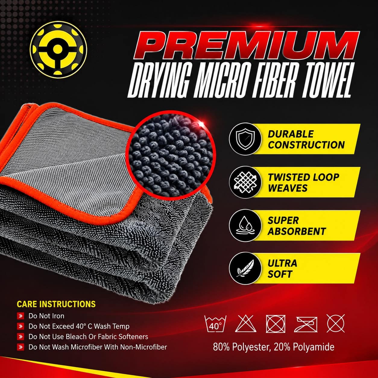 WATER MAGNET MICROFIBER SUPER DRYING TOWEL - Image 2
