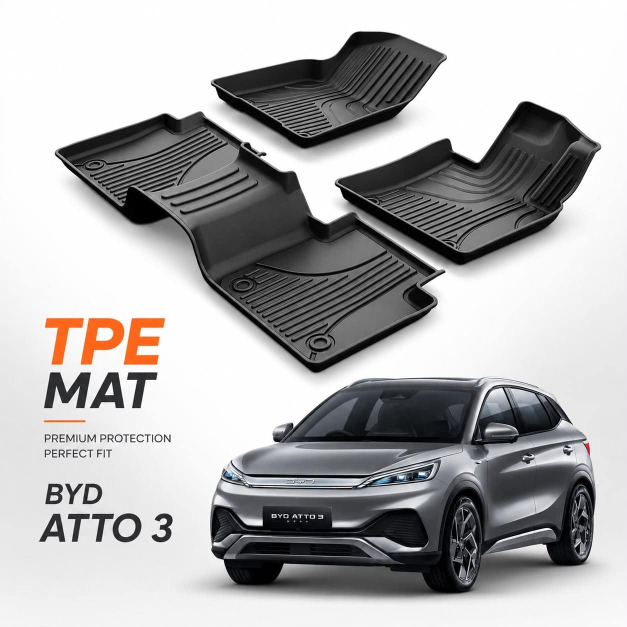 TPE FLOOR MATS FOR BYD ATTO 3 (2024-ON)