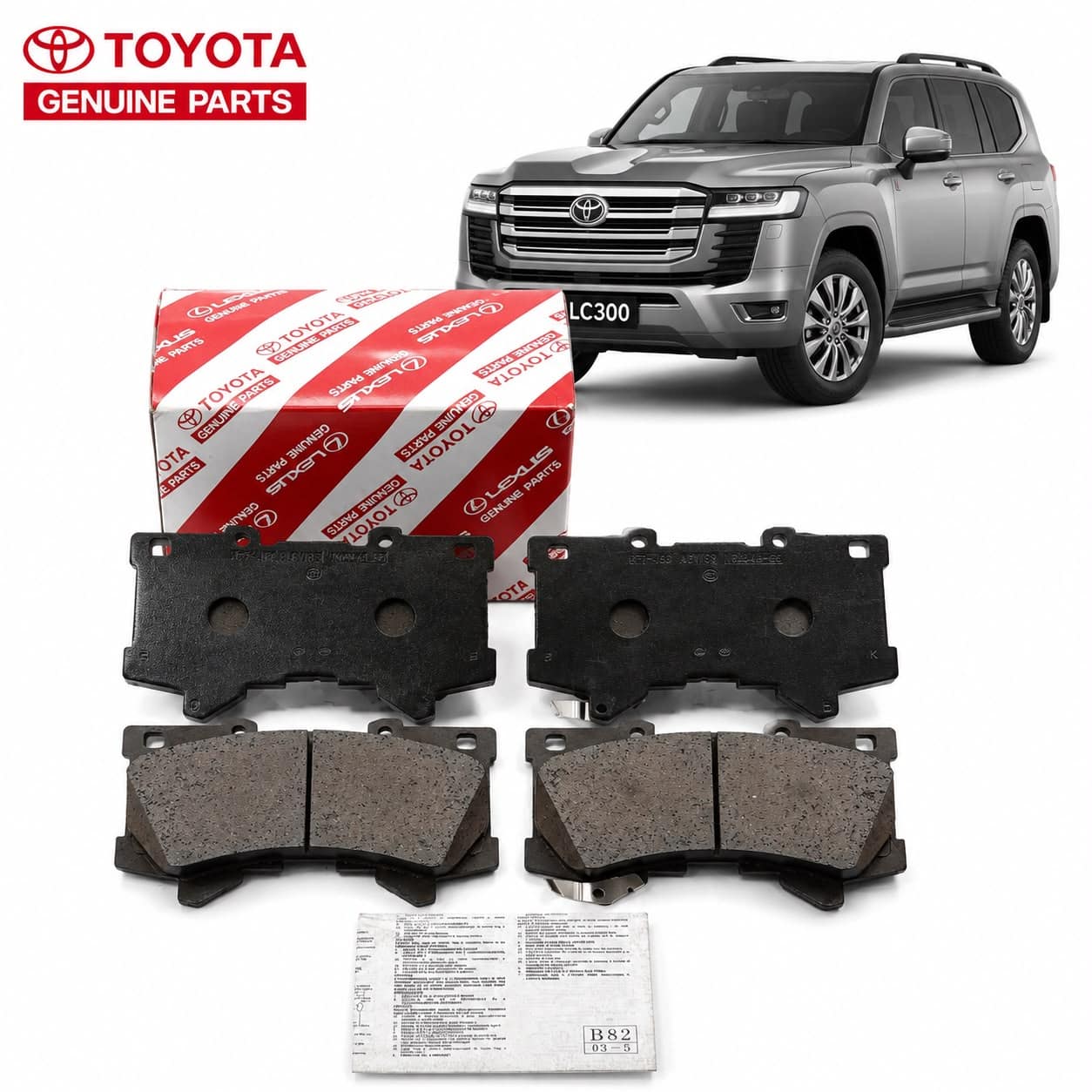 FRONT BRAKE PADS FOR TOYOTA LAND CRUISER LC300 (2021-ON)-GENUINE