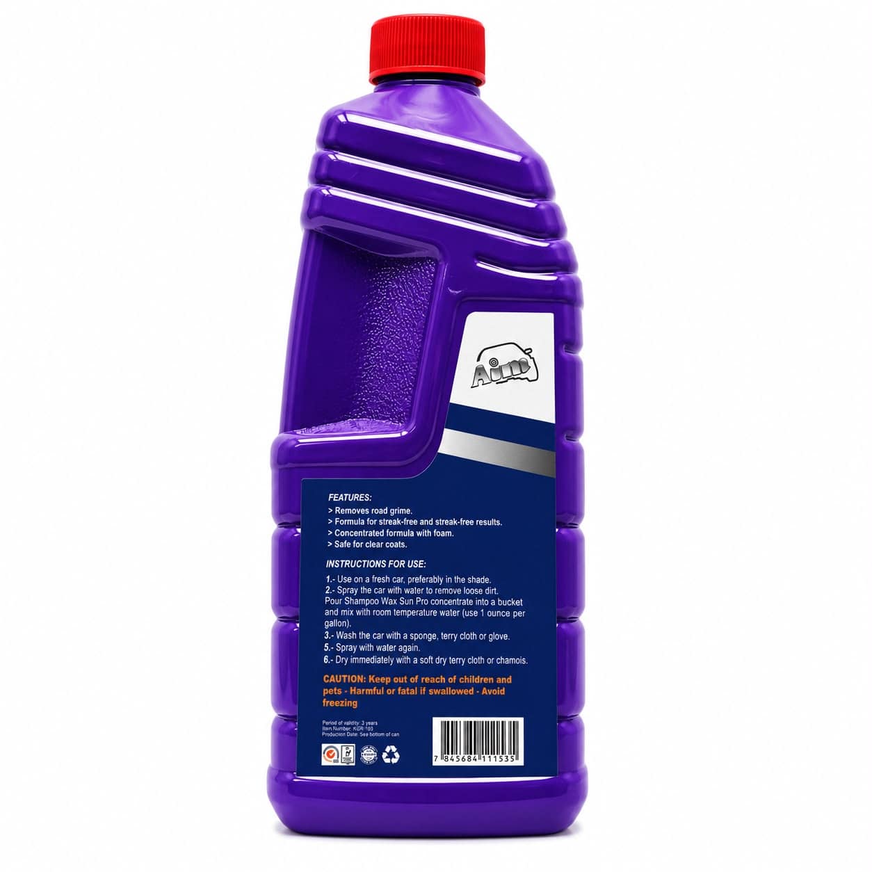 AIM WASH & WAX SHAMPOO 1 LTR - Image 2
