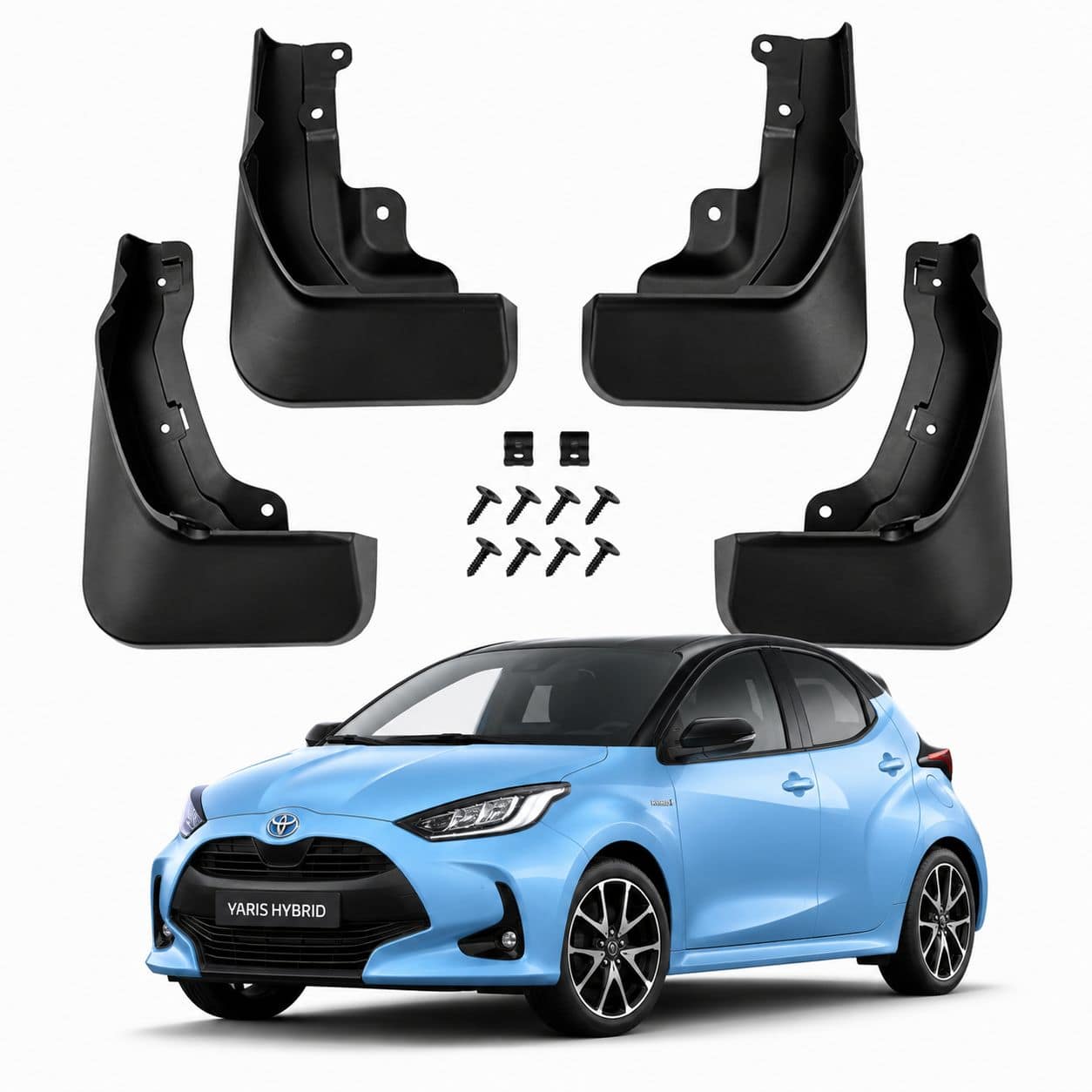 MUD FLAPS FOR TOYOTA YARIS HATCHBACK (2021-ON)-OEM QUALITY