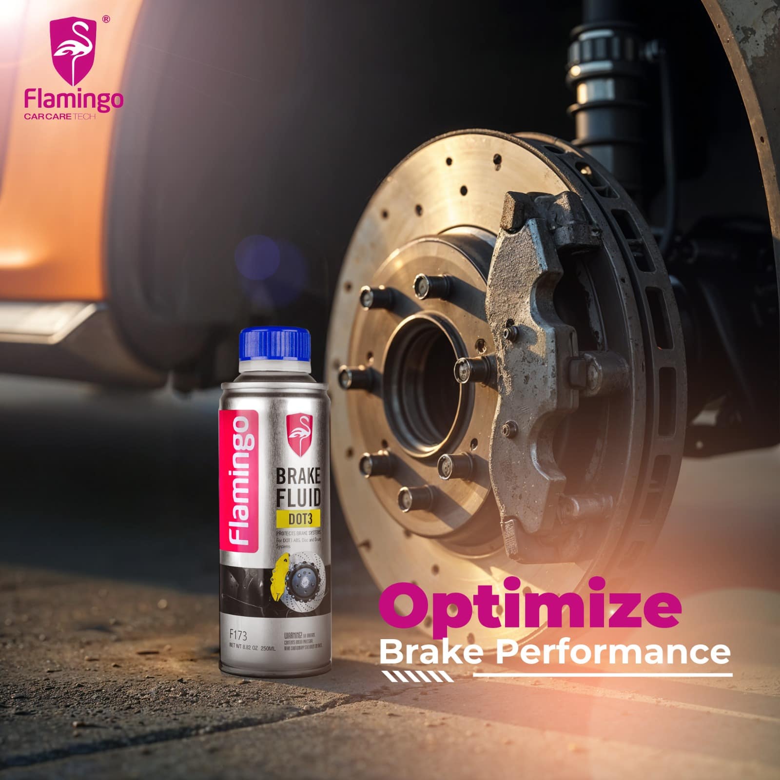 FLAMINGO BRAKE FLUID DOT3 250ML - Image 3