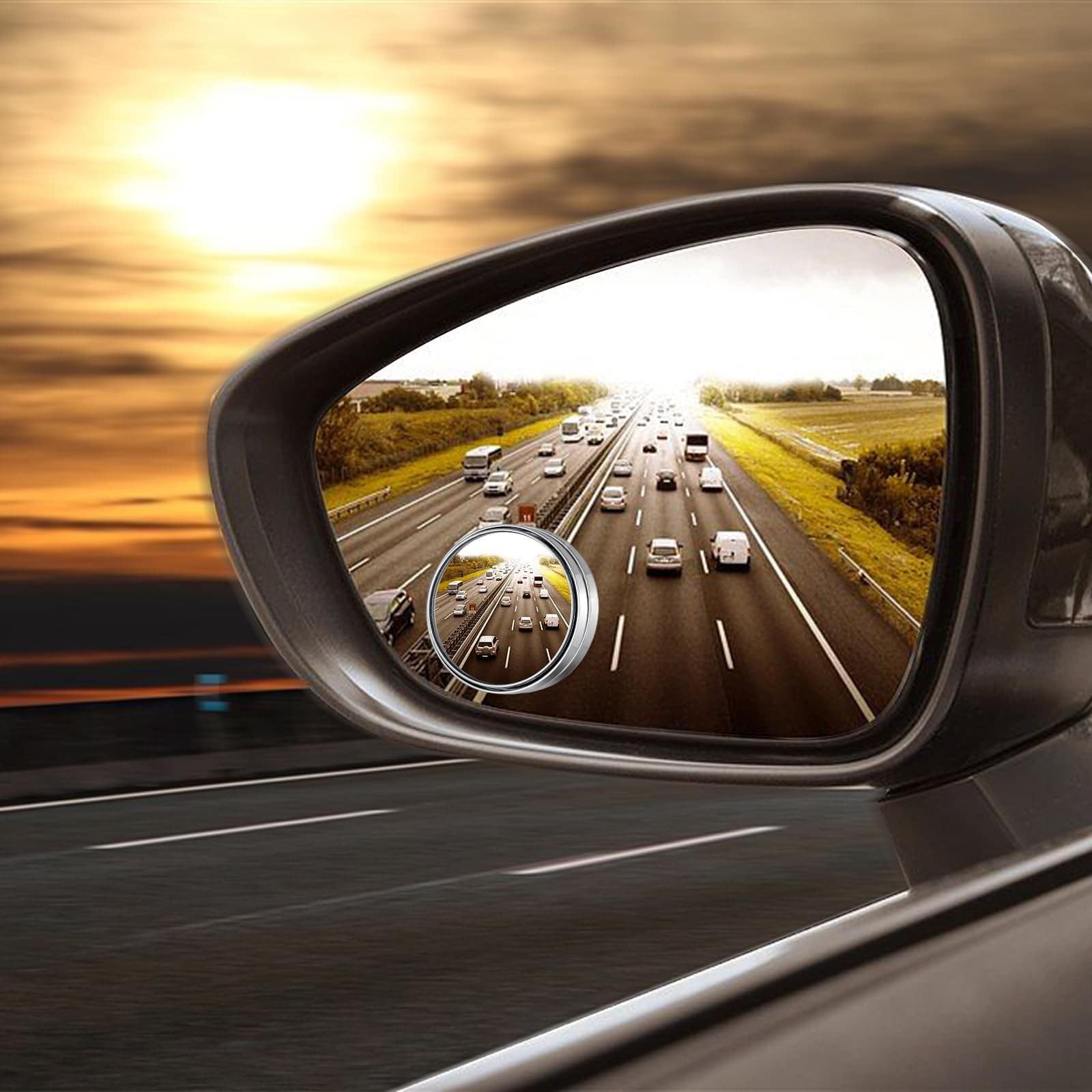 BLIND SPOT CONVEX MIRRORS WIDE ANGLE 360° ADJUSTABLE-UNIVERSAL - Image 4