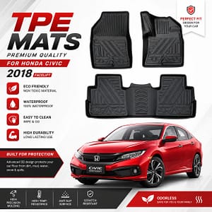 TPE FLOOR MATS FOR HONDA CIVIC (2016-2021)