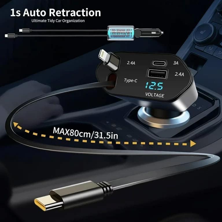 SUPER FAST CAR CHARGER 120W-4 IN 1 - Image 4