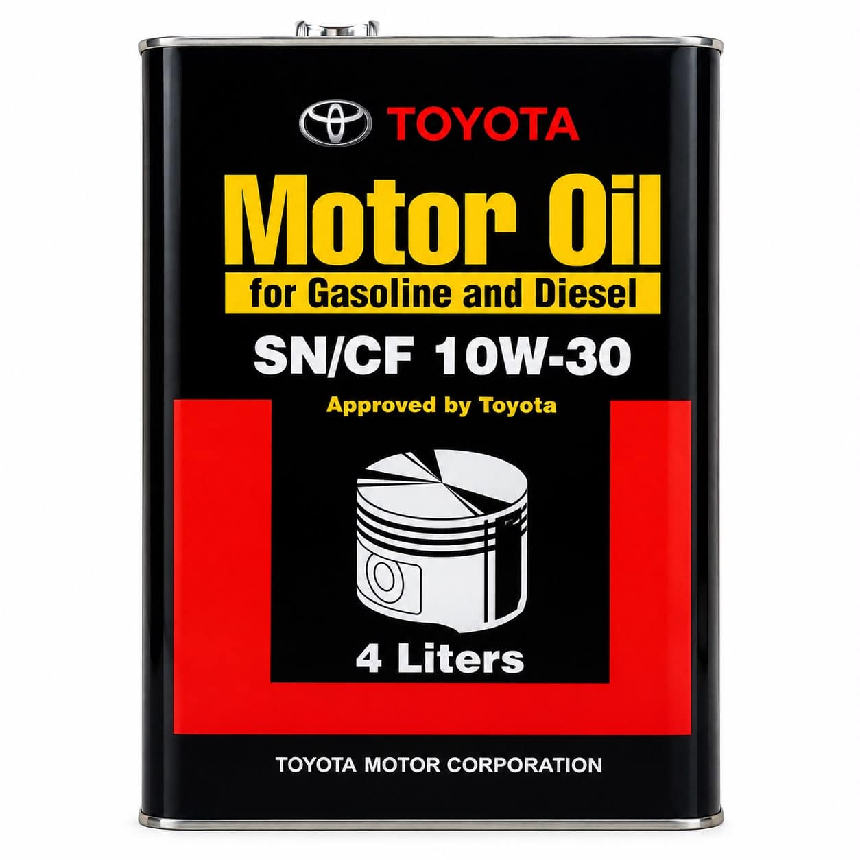 TOYOTA MOTOR OIL FOR GASOLINE & DIESEL SN/CF 10W-30 4 LTR-GENUINE JAPAN
