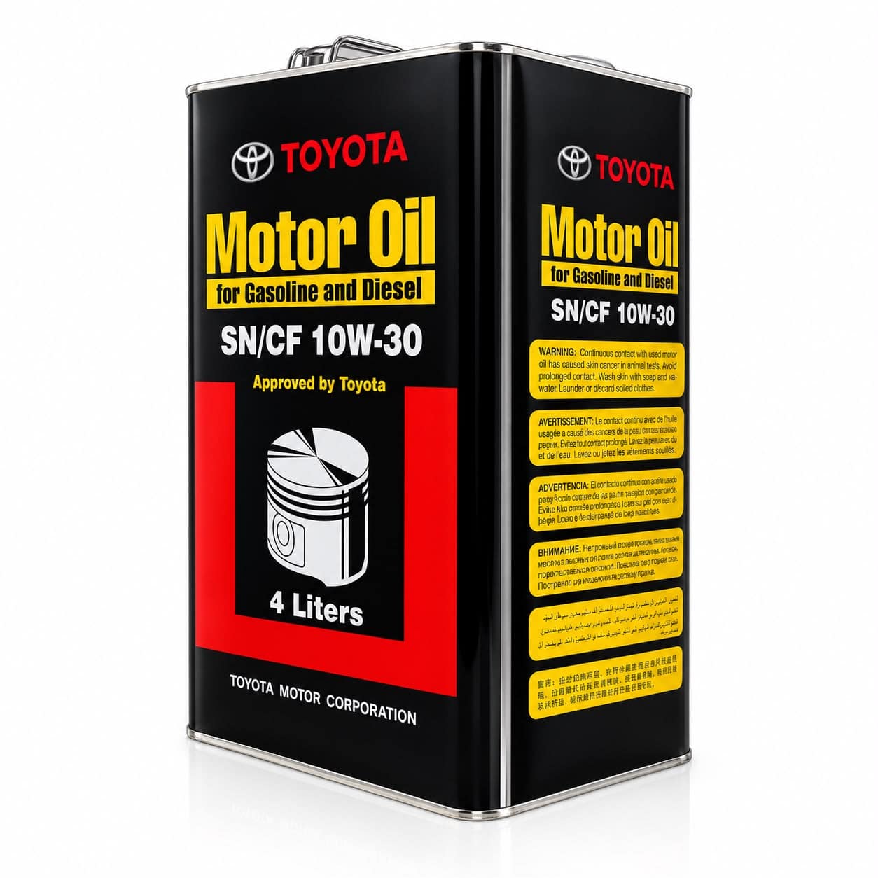 TOYOTA MOTOR OIL FOR GASOLINE & DIESEL SN/CF 10W-30 4 LTR-GENUINE JAPAN - Image 2